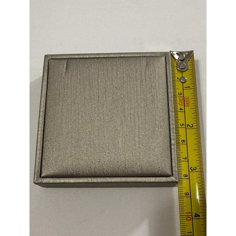 Square Pendant Necklace Jewelry Display‎ Box Holder Case Tray Gray